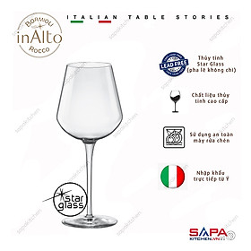 Bộ 6 Ly rượu Thủy Tinh Inalto 380ml  - Bormioli Rocco - Italy