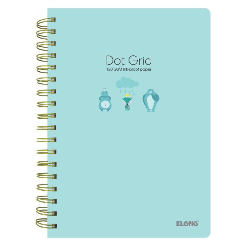 Sổ Dot Grid lò xo kép KLONG B5- 200 trang 120/76; MS: 960
