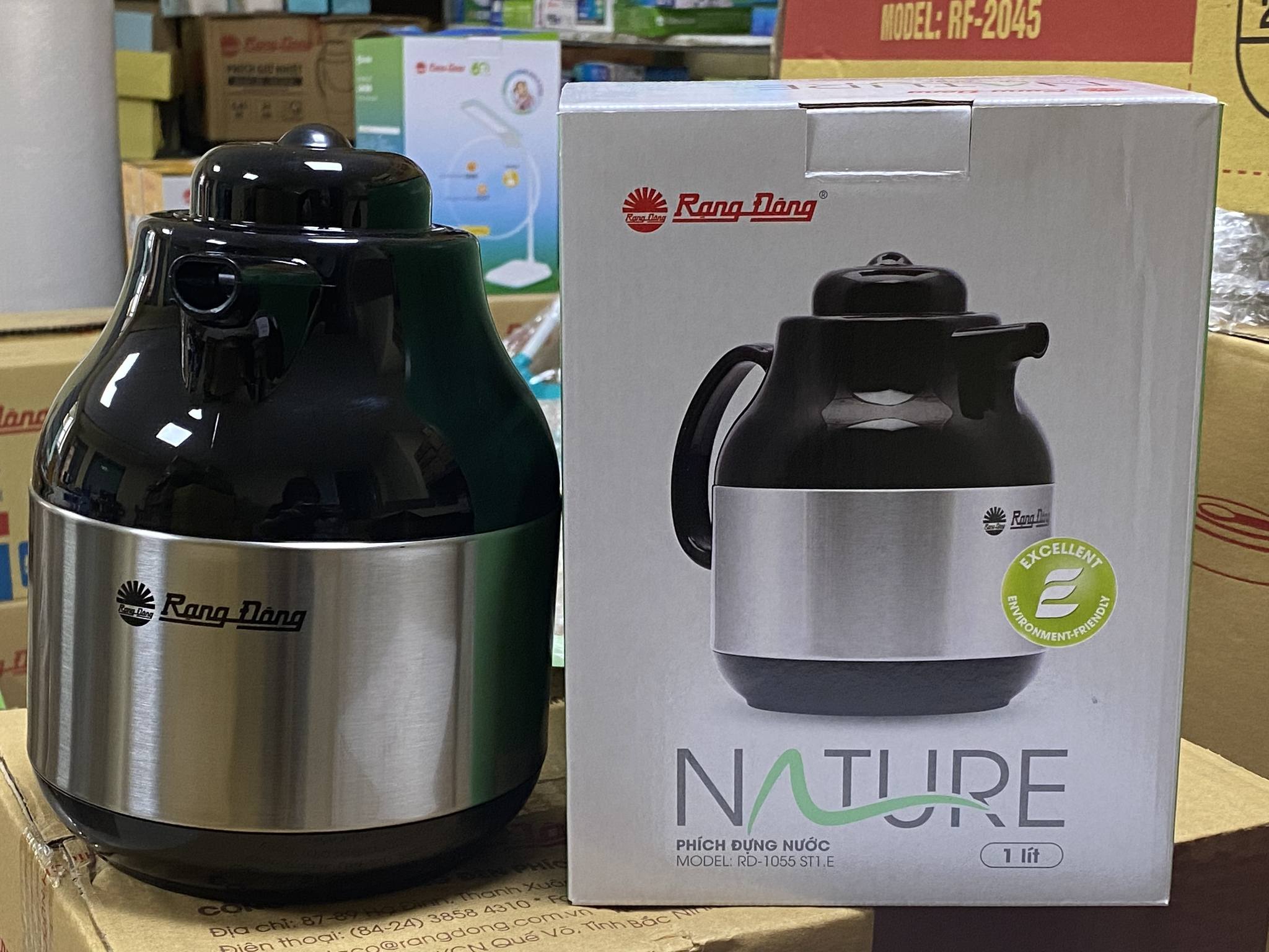 Bình Trà Giữ Nhiệt Inox Rạng Đông RD 1055 ST1.E (1L)
