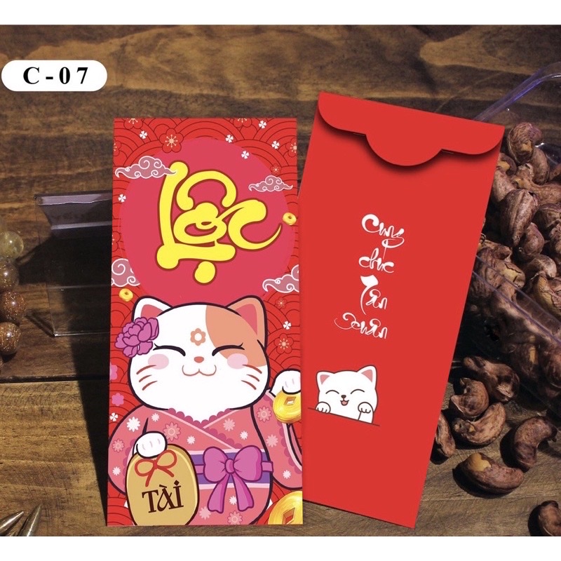 Set 10 bịch 100 bao lì xì Tết , phát tài cả năm hàng đẹp nhiều mẫu mới , vô cùng xinh xắn và cute