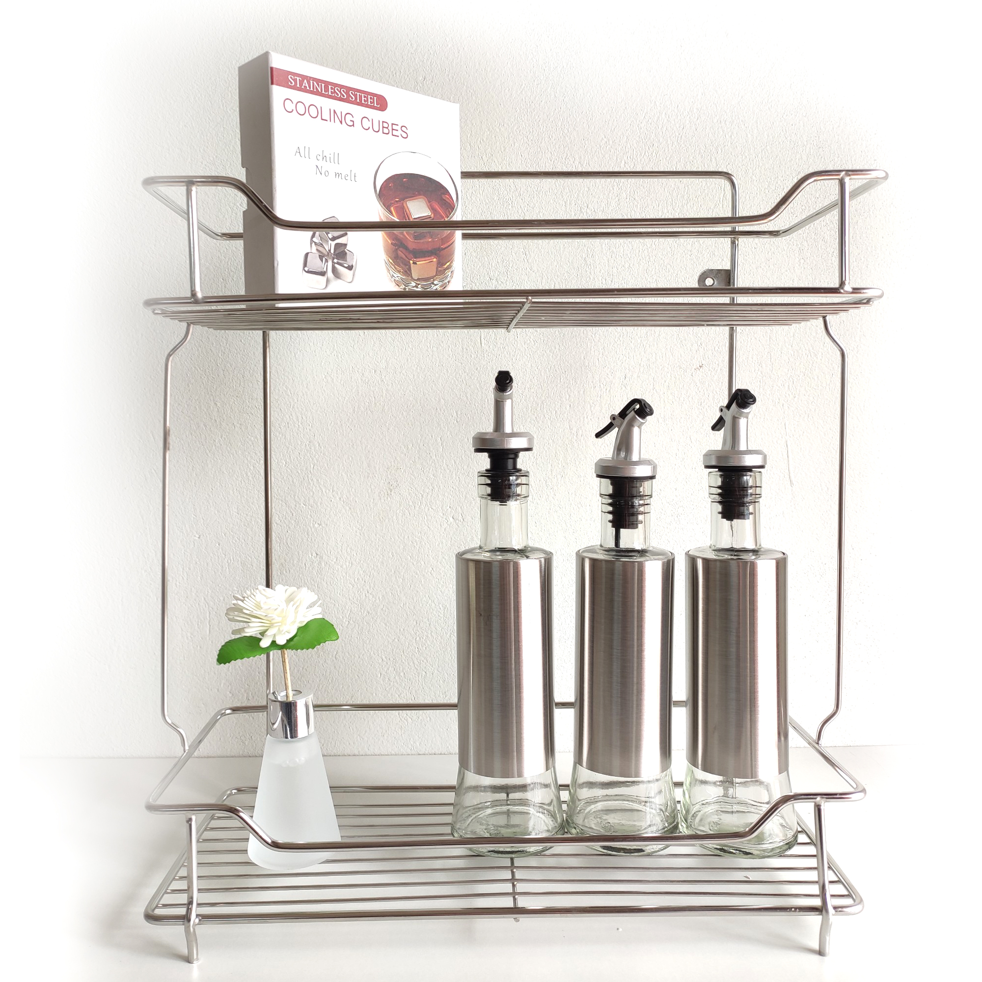 kệ gia vị 2 tầng inox 304