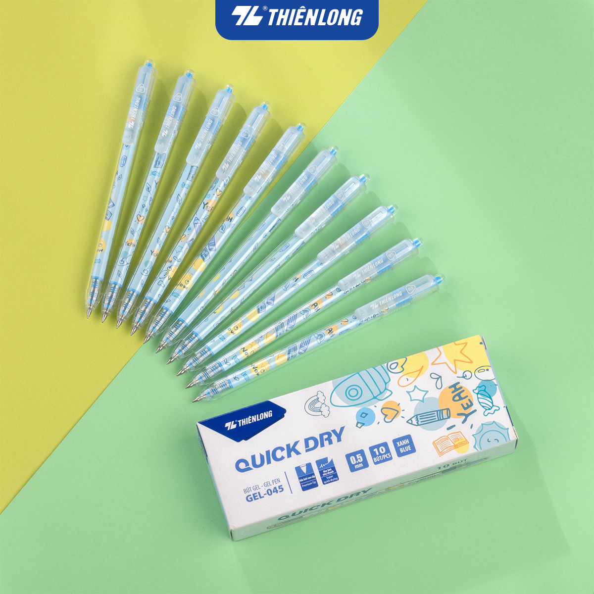 Combo 5/10/20 Bút gel Quick Dry Thiên Long GEL-045
