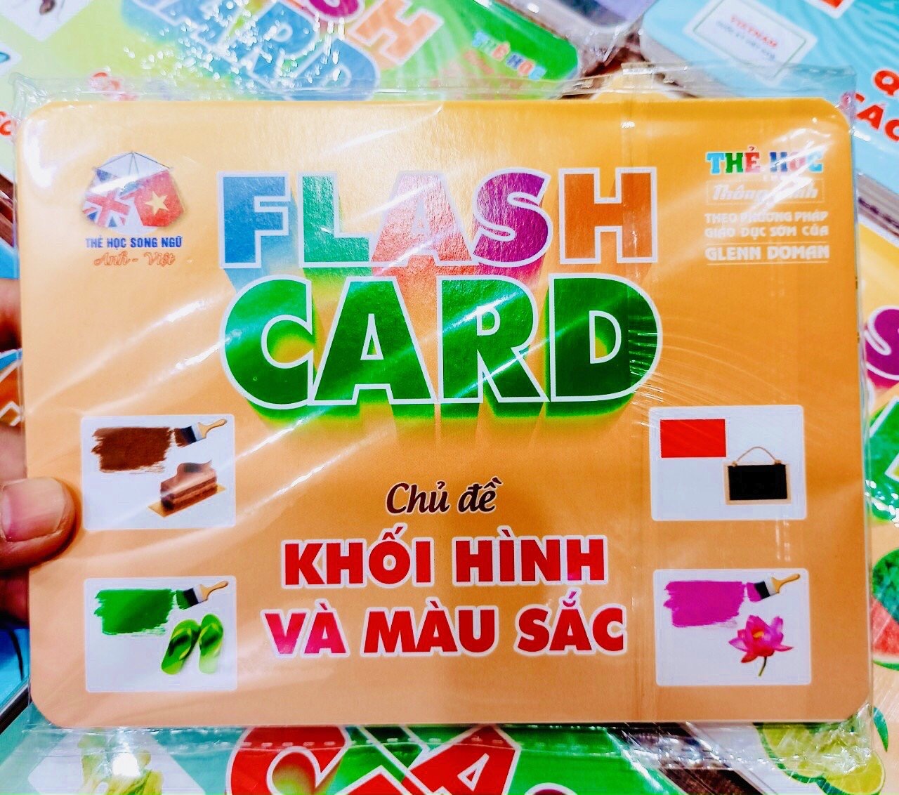 Flash card A5 Khổ B- Thẻ học Thông Minh 18 chủ đề cho bé (Song ngữ Việt Anh)