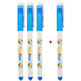 Vỉ 3 Bút Lông Kim FL-04 - Mực Xanh + Tặng Kèm 1 Bút Cùng Loại