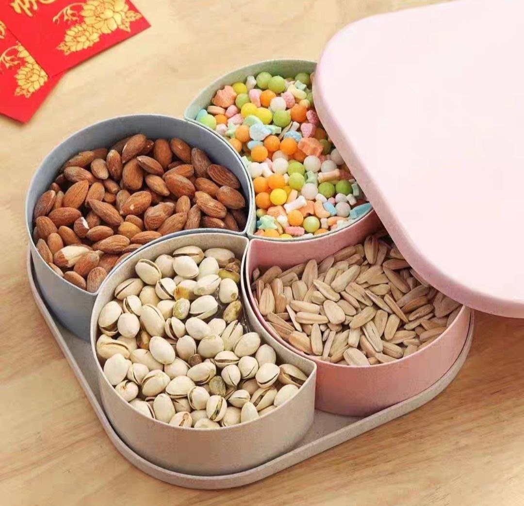 KHAY ĐỰNG MỨT TẾT NHẬT NHIỀU NGĂN KIỂU DÁNG ĐỰNG ĐƯỢC NHIỀU BÁNH KẸO TRÁI CÂY GỌN NHẸ