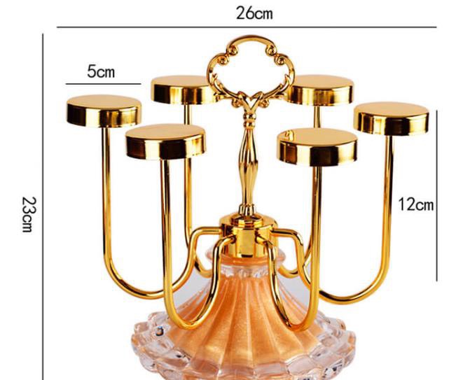COMBO GIÁ ÚP CỐC CHÂN PHA LÊ ÁNH KIM KÈM 6 CỐC THỦY TINH CHỊU NHIỆT LOE THẤP - VD105