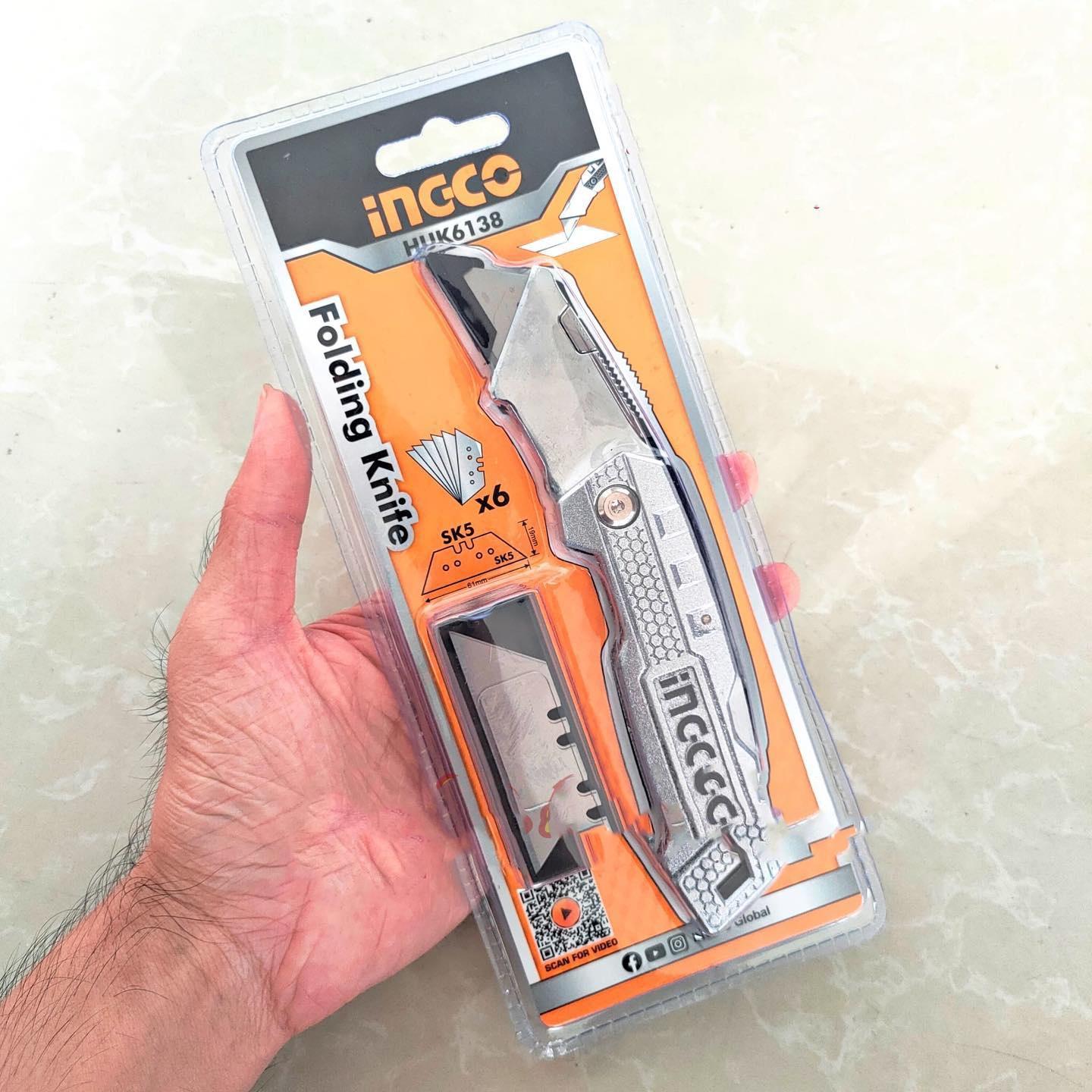 DAO RỌC XẾP INGCO HUK6138 - HÀNG CHÍNH HÃNG