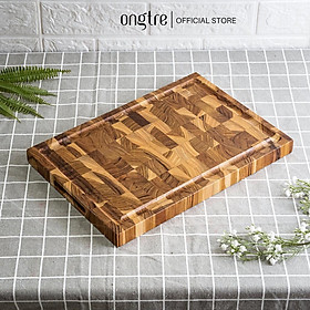 Thớt gỗ Teak ONGTRE cao cấp - Đa dụng, an toàn thực phẩm