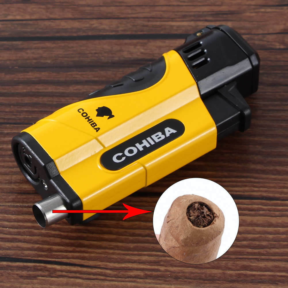 Vỏ Hột Quẹt Bật Lửa Khò 4 Tia H166 Kèm Đục Tiện Lợi Đẹp Độc Lạ - Dùng Gas Cao Cấp