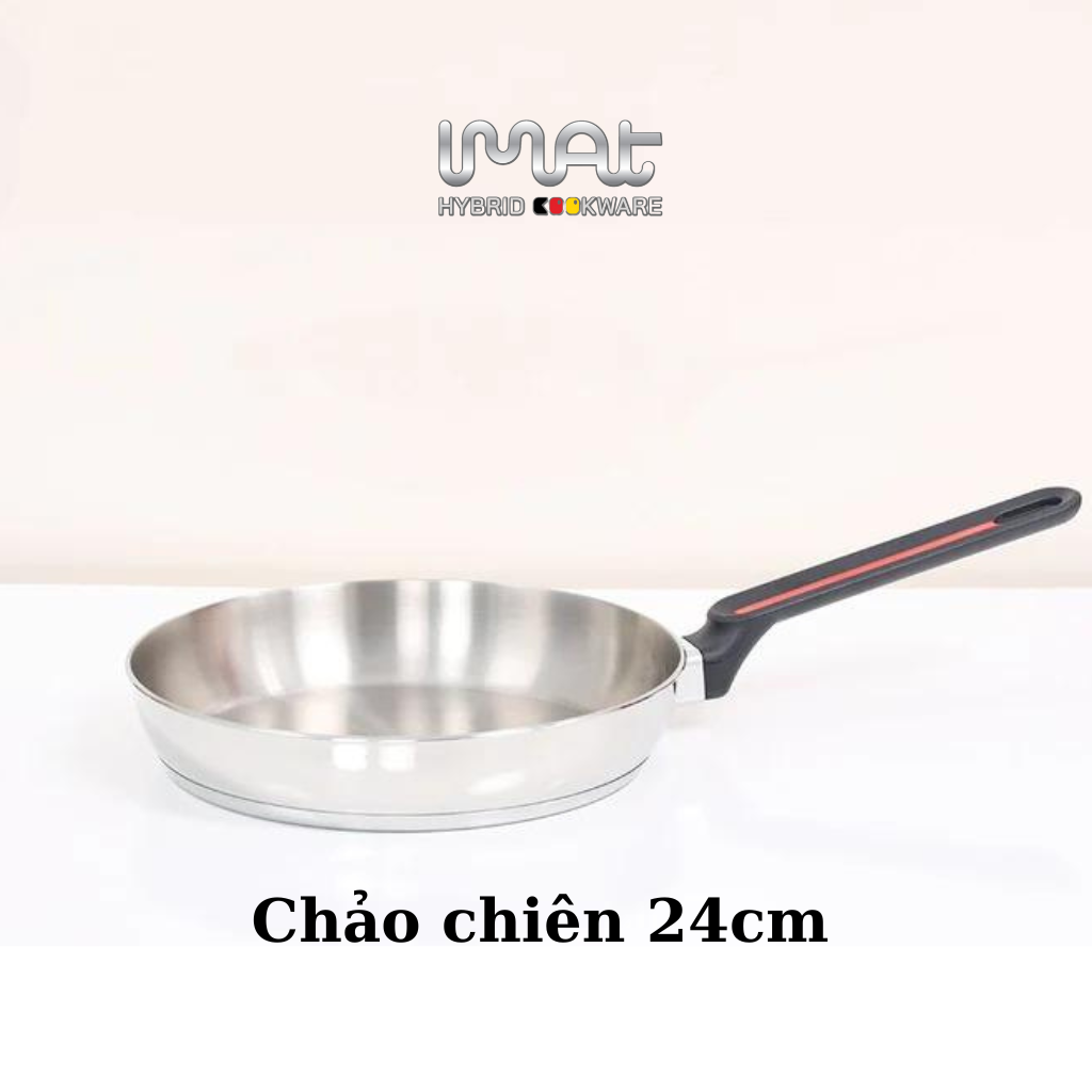 iMAT chính hãng: bộ 5 nồi chảo inox không chống dính gồm quánh 18| nồi 20| nồi 24| chảo chiên 24| Chảo xào 24cm
