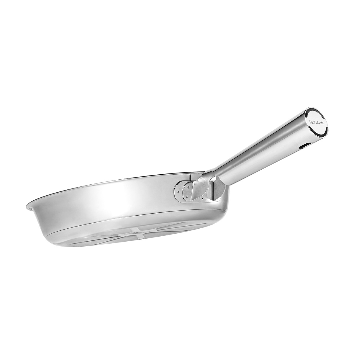 Chảo SUIT STS LocknLock - hệ thống khóa dầu - Thép không gỉ - Thiết kế móc treo - Dùng bếp từ - Màu tự nhiên