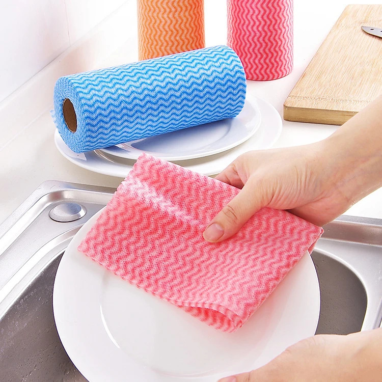 3 Cuộn Khăn Giấy Lau Đa Năng - Chất Liệu Rayon An Toàn - Lau Chén Đĩa , Lau Nhà Bếp..vv - PaKaSa
