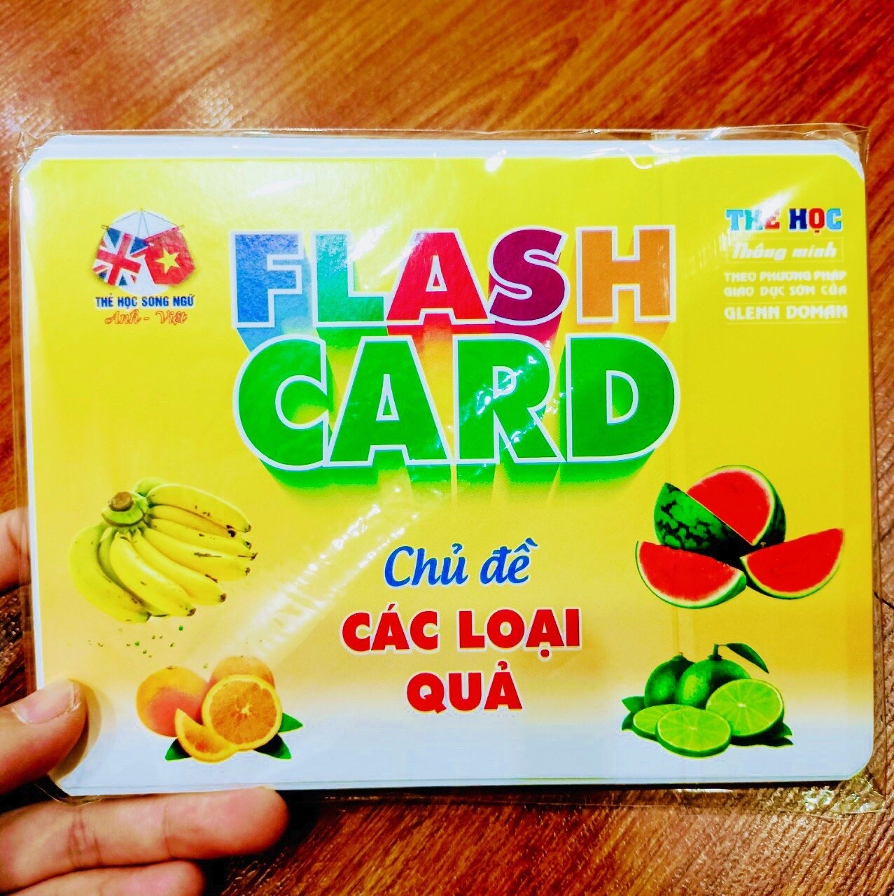 Flash card A5 Khổ B- Thẻ học Thông Minh 18 chủ đề cho bé (Song ngữ Việt Anh)