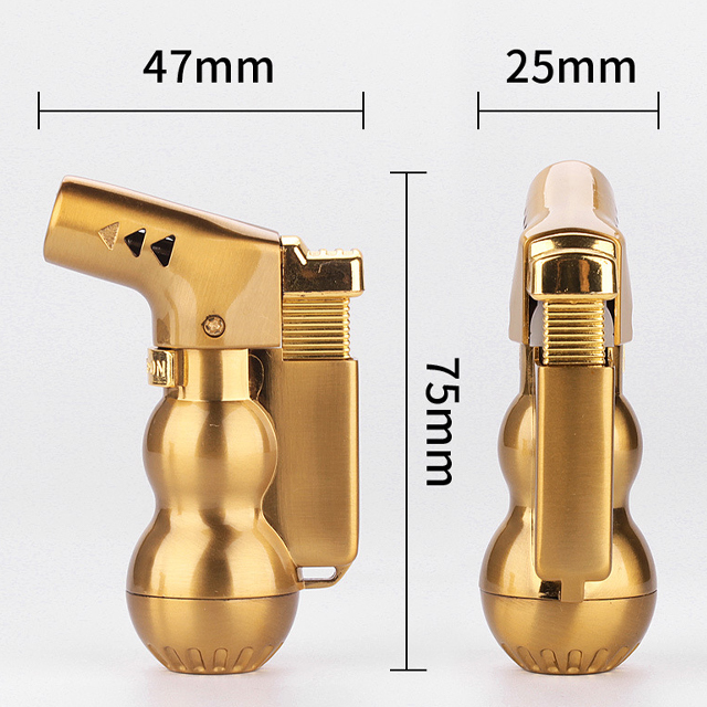 Vỏ Hột Quẹt Bật Lửa Hộp Quẹt Khò Gas Hồ Lô 1 Tia Cực Mạnh Hongbo HB-804 Thiết Kế Đẹp Độc Lạ Cao Cấp - Giao Màu Ngẫu Nhiên