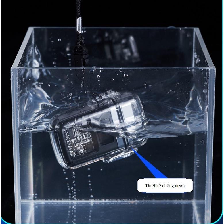 Quẹt Sạc Điện Plasma Chống Nước, Chống Gió, Vỏ Trong Suốt, Có màn hình hiển thị pin