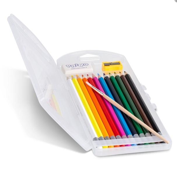 Hộp 12 Bút Chì Màu Lục Giác Hòa Tan Trong Nước Ø 3,3 mm - Primo 49