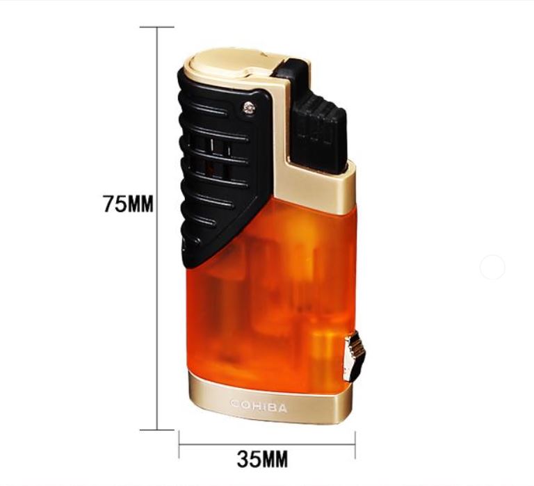 Vỏ Hột Quẹt Bật Lửa Khò 3 Tia Để Bàn COB71 Thiết Kế Đẹp Độc Lạ Lửa Khò Mạnh Mẽ - Dùng Gas Cao Cấp