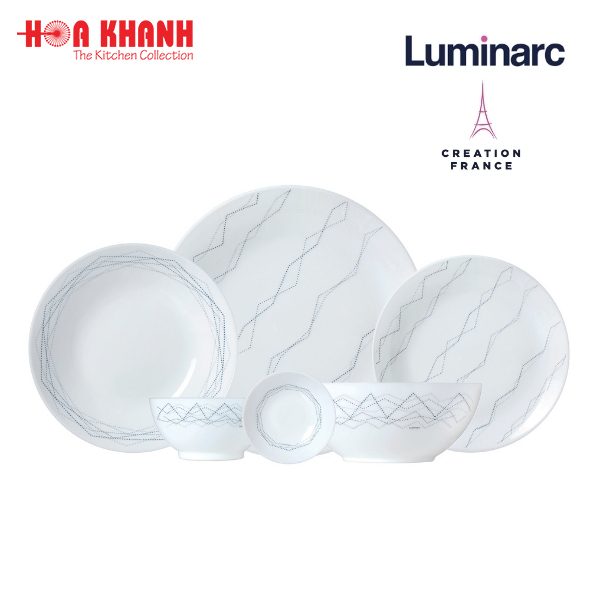 Đĩa Sâu Thủy Tinh Luminarc Marble 20cm kháng vỡ, cường lực - 1 đĩa - P3762