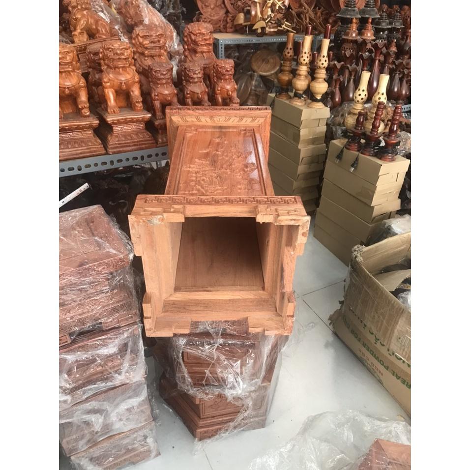 Đôn vuông kê tượng gỗ hương , kê tượng,kê cao đỉnh đồng , kê đồ phong thuỷ , kê loa, đôn gỗ mặt 25cm cao 50cm
