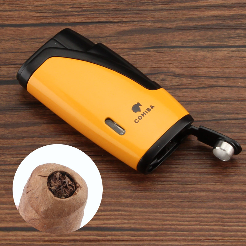 Vỏ Hột Quẹt Bật Lửa Khò 2 Tia H015 Thiết Kế Đẹp Độc Lạ Lửa Khò Mạnh Mẽ - Dùng Gas Cao Cấp