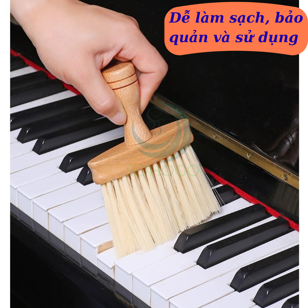 Cọ Gỗ Đa Năng Siêu Mềm -Bàn Chải Vệ Sinh Đa Dụng Cán Gỗ -Cây Cọ Vệ Sinh Góc Khuất & Khe Hẹp -Cọ Phủ Bụi Siêu Mịn Cán Gỗ