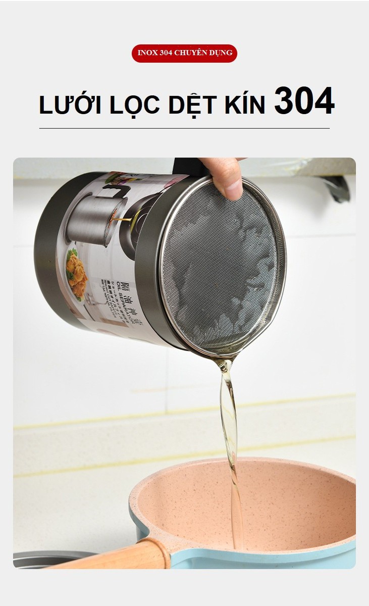 Ca lọc dầu Inox 1.4L chất lượng Nhật