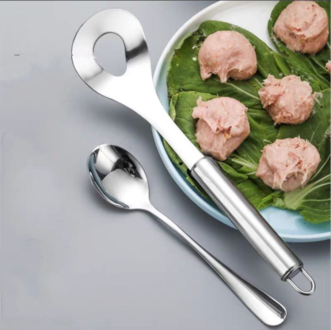 Muỗng Thìa Inox Tạo Làm Thịt Viên Cá Viên Chia Thịt Viên Nhanh Tiện Dụng