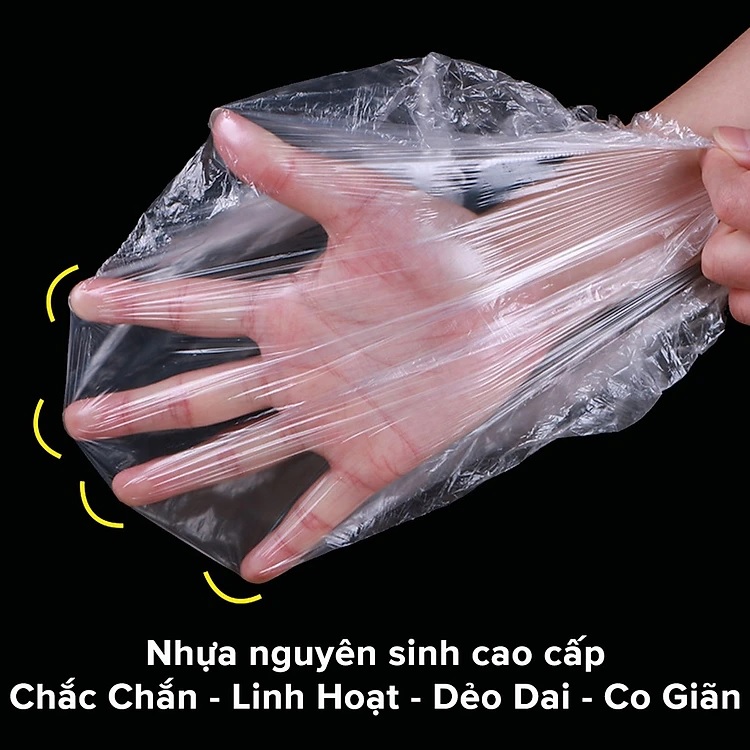 Túi màng bọc thực phẩm TOKDODO chất liệu PE co giãn có chun siêu dai, Túi gấu bọc đồ ăn thực phẩm có thể tái sử đụng, (túi 80-100 chiếc)