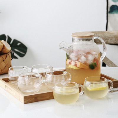 Ấm đun nước bằng thủy tinh kiểu nhật chịu nhiệt tốt-không kèm cốc