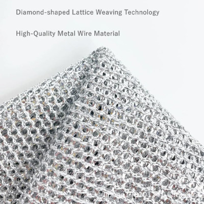 Set 10 Giẻ Lau Bếp Dây Kim Loại, Lau Máy Rửa Bát Vải Lau Lưới Đa Năng Chống Mài Mòn, Tấm Cọ Rửa Tiện Ích - Hàng CHinh Hãng MINIIN