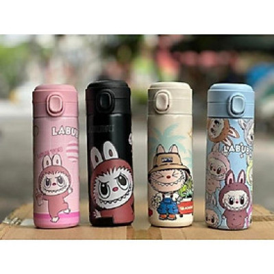 Bình giữ nhiệt LABUBU inox 304 nắp bật tiện lợi cho bé 500ml - giao họa tiết ngẫu nhiên