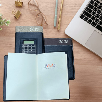 [SỔ TAY DA KÈM MÁY TÍNH] Sổ Da Doanh Nhân Cao Cấp Kèm Máy Tính Dành Riêng Để Lập Kế Hoạch Cho Năm 2025