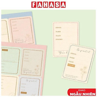 Bộ 24 Nhãn Vở E - 14.7 x 7 cm - Linh Lan (Mẫu Giao Ngẫu Nhiên)