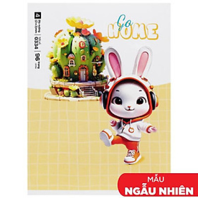 Tập Học Sinh Class Go Home - 4 Ô Ly Vuông - 96 Trang 80gsm - Hồng Hà 0334 (Mẫu Bìa Giao Ngẫu Nhiên)