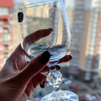 Bộ 6 ly uống rượu vang pha lê Tiệp khắc klaudie 230ml