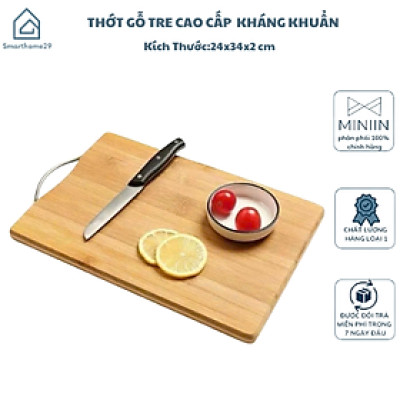 Thớt Gỗ Tre BAMBOO Cao Cấp Kháng Khuẩn, Chống Nấm Mốc - An Toàn Cho Gia Đình - HÀNG CHÍNH HÃNG MINIIN