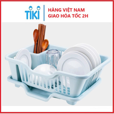 Rổ úp chén bát tiện ích Việt Nhật 44x27.5x17 (cm) - Hàng chính hãng