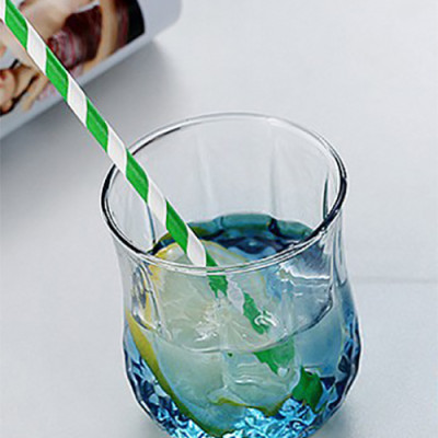 Ly Thủy Tinh Ánh Xanh Kiểu Dáng Kim Cương Thể Tích 300ml