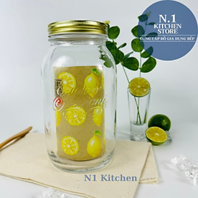 Hũ thủy tinh nắp vặn 1500ml Quattro Invetro Ý - Hàng Chính Hãng