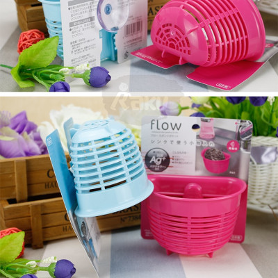 Giỏ treo đựng búi rác có núm hít chân không Inomata Nhật Bản