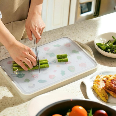 Thớt Inox Have A Nice Day Dày Dặn, Kháng Khuẩn Đa Năng Cao Cấp, Sử Dụng Được 2 mặt