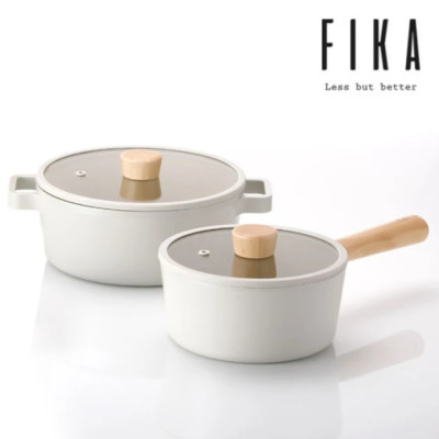 [Hàng chính hãng] Bộ 4 món Neoflam Fika Hàn Quốc: chảo chiên cạn 24& 28cm, nồi sâu 18, nông 22cm. Hàng có sẵn giao ngay.