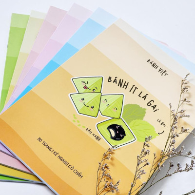 Tập Học Sinh Bánh Việt - Miền Bắc - Kẻ Ngang Có Chấm - 80 Trang 70gsm - Fahasa 05 - Mè Xửng