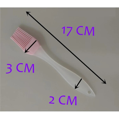 Cây Cọ Silicon Cán Trong Quét Dầu, Bơ, Kem Trang Trí Bánh - Chính Hãng (Giao màu ngẫu nhiên)