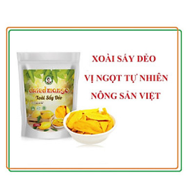 Xoài sấy dẻo, nguyên vị 100% tự nhiên, ăn vặt siêu ngon, nông sản sạch