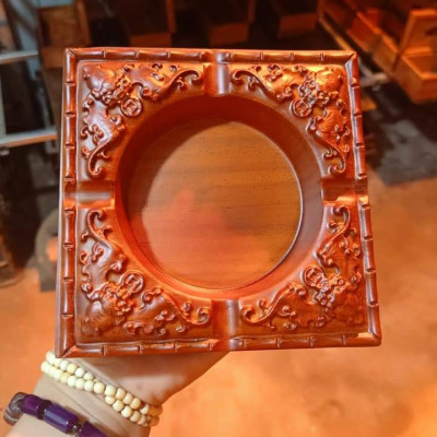 Gạt tàn thuốc gỗ hương khảm cao cấp siêu đẹp sang trọng