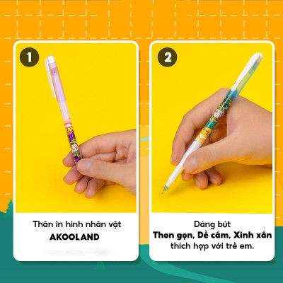 Bút Lông Kim 0.3 mm - Nhân Vật Akooland Tahi - Thiên Long FL-04/AK - Mực Xanh