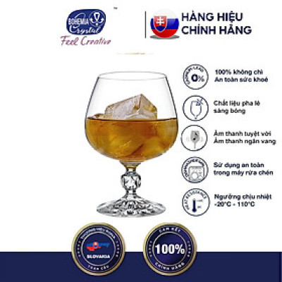 Bộ 6 ly uống rượu brandy Tiệp khắc 250 ml