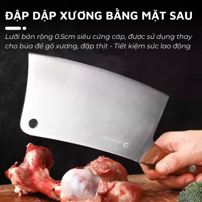 Dao chặt nhẹ nhà bếp DandiHome chất liệu thép cao cấp, sắc bén, đa năng