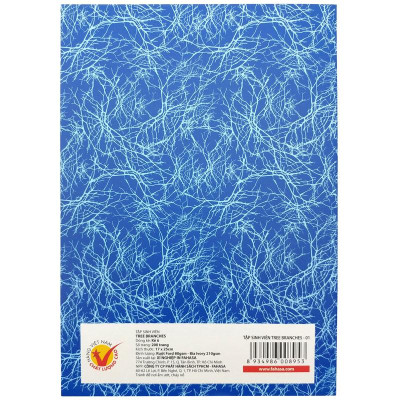 Combo 10 Tập Sinh Viên Kẻ 4 Ô Ly 200 Trang 80gsm - Tree Branches 01 + 1 Bao Tập